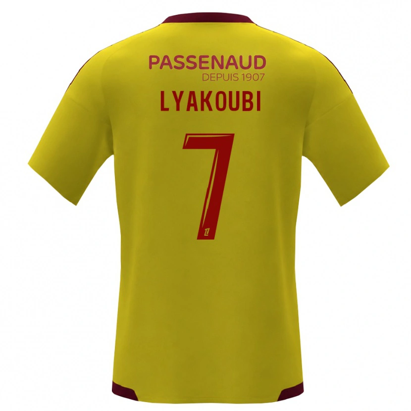 Danxen Kid Oussama Lyakoubi #7 Yellow Red Green Away Jersey 2026/27 T-Shirt
