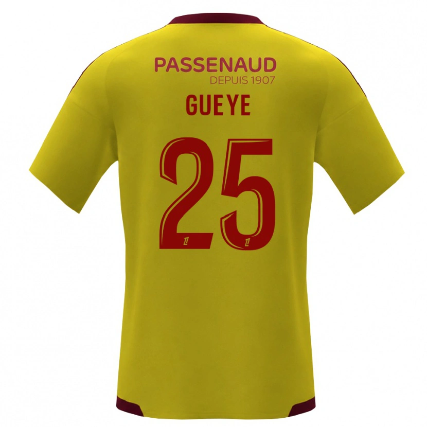 Danxen Kid Dame Gueye #25 Yellow Red Green Away Jersey 2026/27 T-Shirt