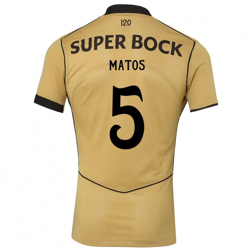 Danxen Kid Sérgio Matos #5 Goldenrod Black Away Jersey 2026/27 T-Shirt