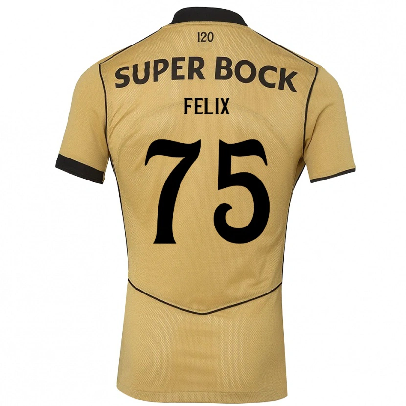 Danxen Kid Vando Félix #75 Goldenrod Black Away Jersey 2026/27 T-Shirt