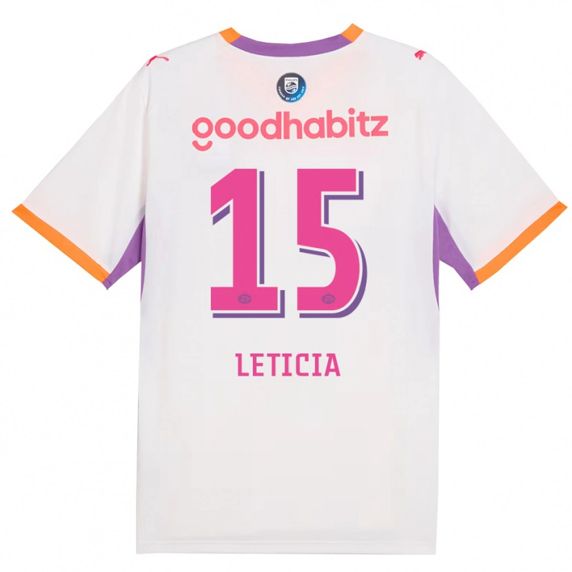 Danxen Kid Brazil Bra Leticia #15 White Purple Orange Away Jersey 2026/27 T-Shirt