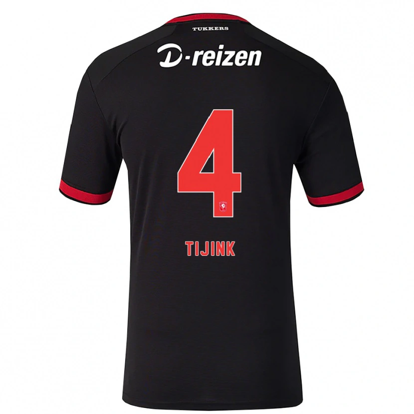 Danxen Kid Jop Tijink #4 Red White Black Away Jersey 2026/27 T-Shirt