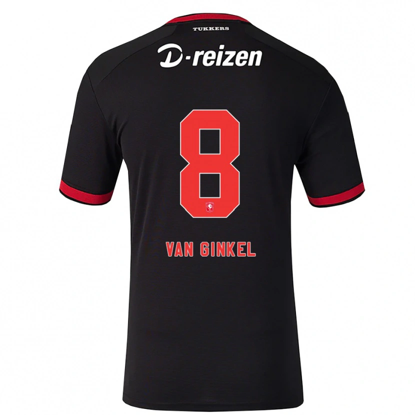 Danxen Kid Danique Van Ginkel #8 Red White Black Away Jersey 2026/27 T-Shirt