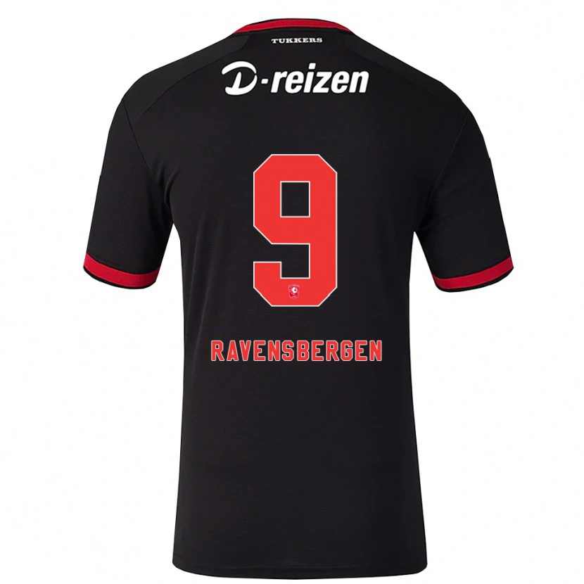 Danxen Kid Jaimy Ravensbergen #9 Red White Black Away Jersey 2026/27 T-Shirt