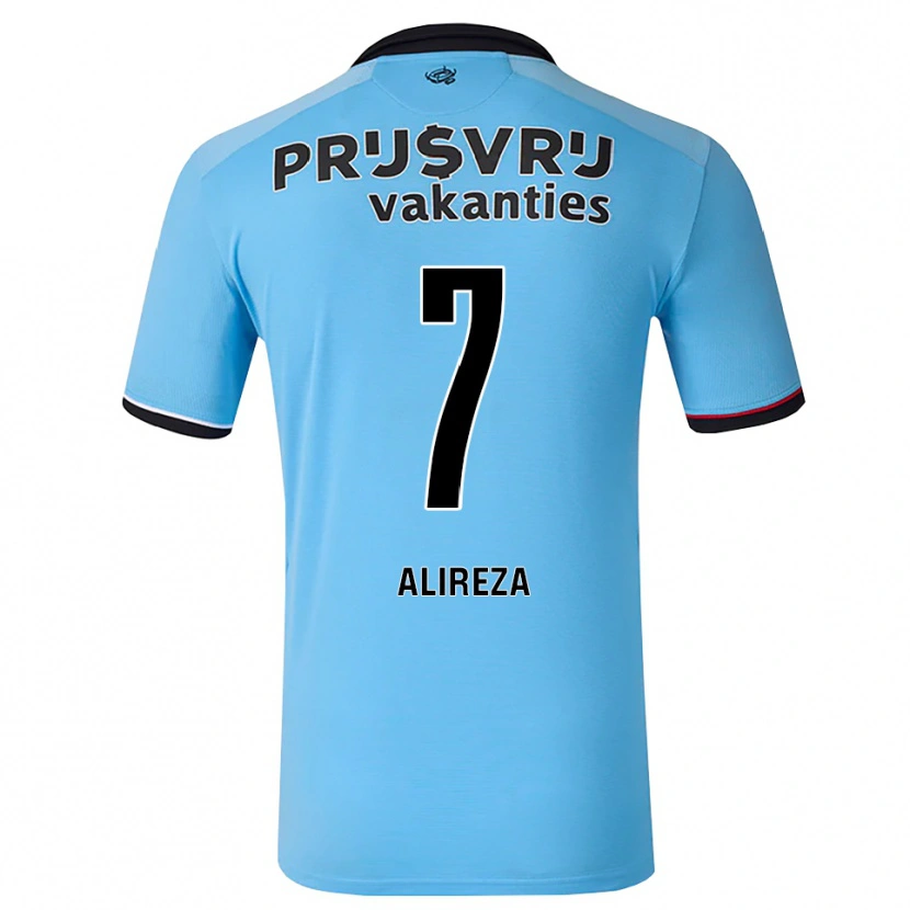 Danxen Kid Alireza Jahanbakhsh #7 Deep Sky Blue Black Red Away Jersey 2026/27 T-Shirt