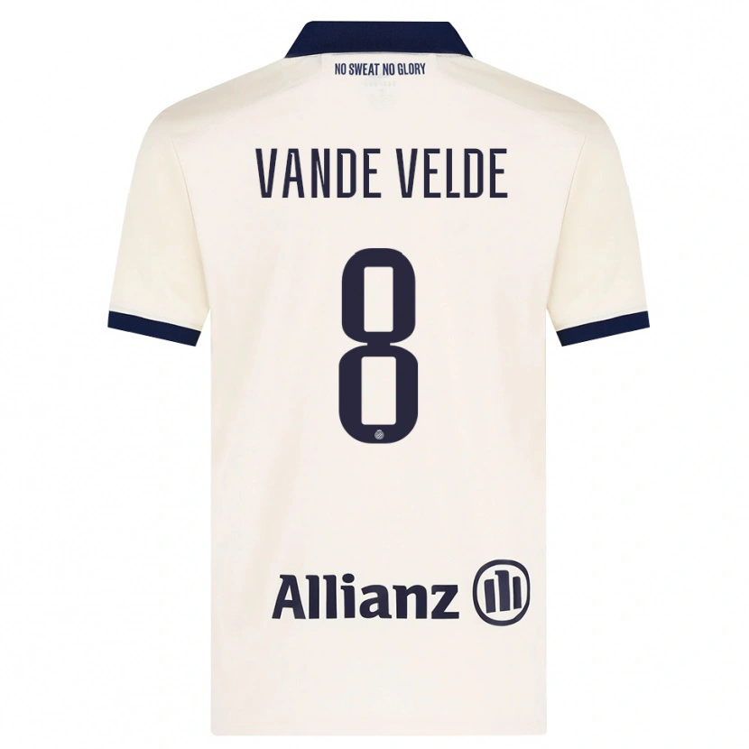 Danxen Kid Chloé Vande Velde #8 Beige Black Away Jersey 2026/27 T-Shirt