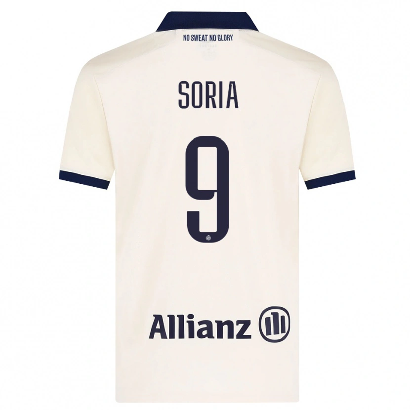 Danxen Kid Matteo Soria #9 Beige Black Away Jersey 2026/27 T-Shirt