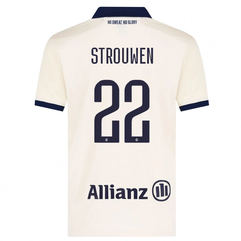 Danxen Kid Léni Strouwen #22 Beige Black Away Jersey 2026/27 T-Shirt