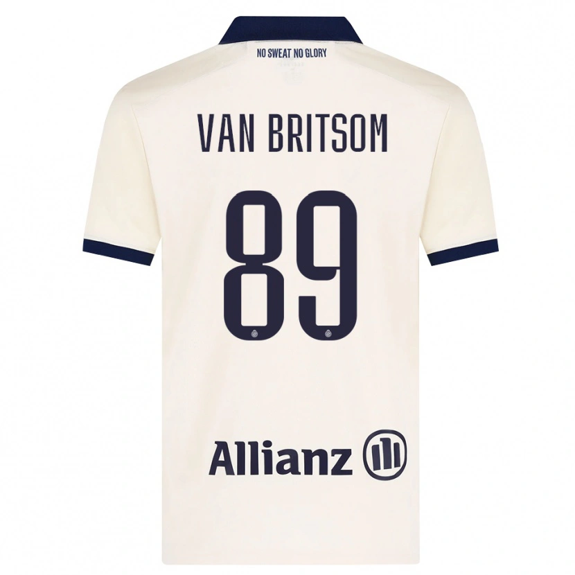 Danxen Kid Jakke Van Britsom #89 Beige Black Away Jersey 2026/27 T-Shirt