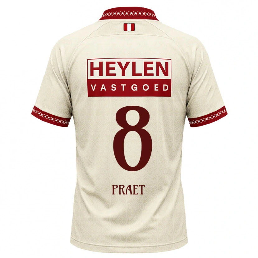 Danxen Kid Dennis Praet #8 Beige Red Away Jersey 2026/27 T-Shirt