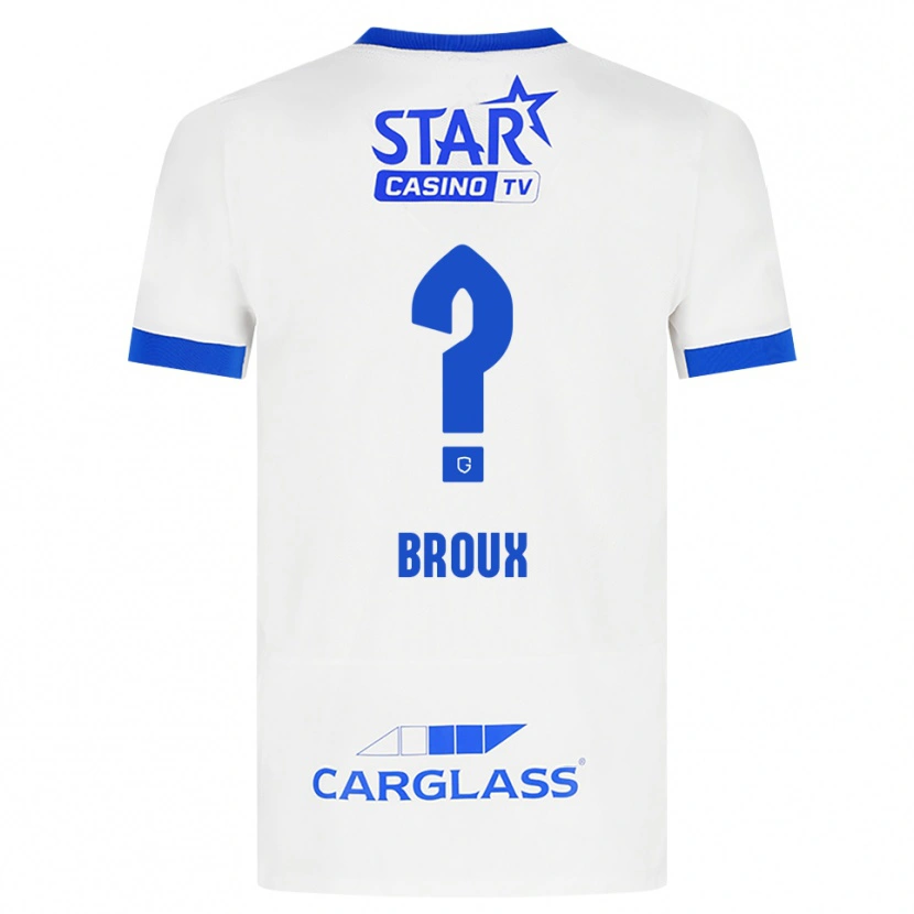 Danxen Kid Maxim Broux #0 White Blue Away Jersey 2026/27 T-Shirt