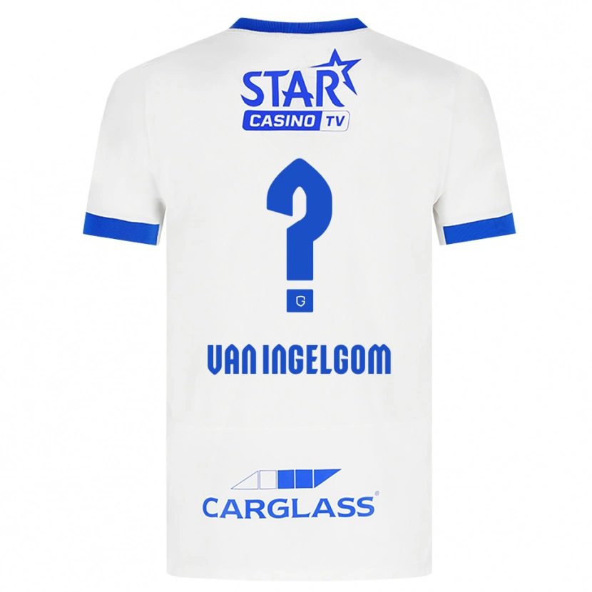 Danxen Kid Tijn Van Ingelgom #0 White Blue Away Jersey 2026/27 T-Shirt
