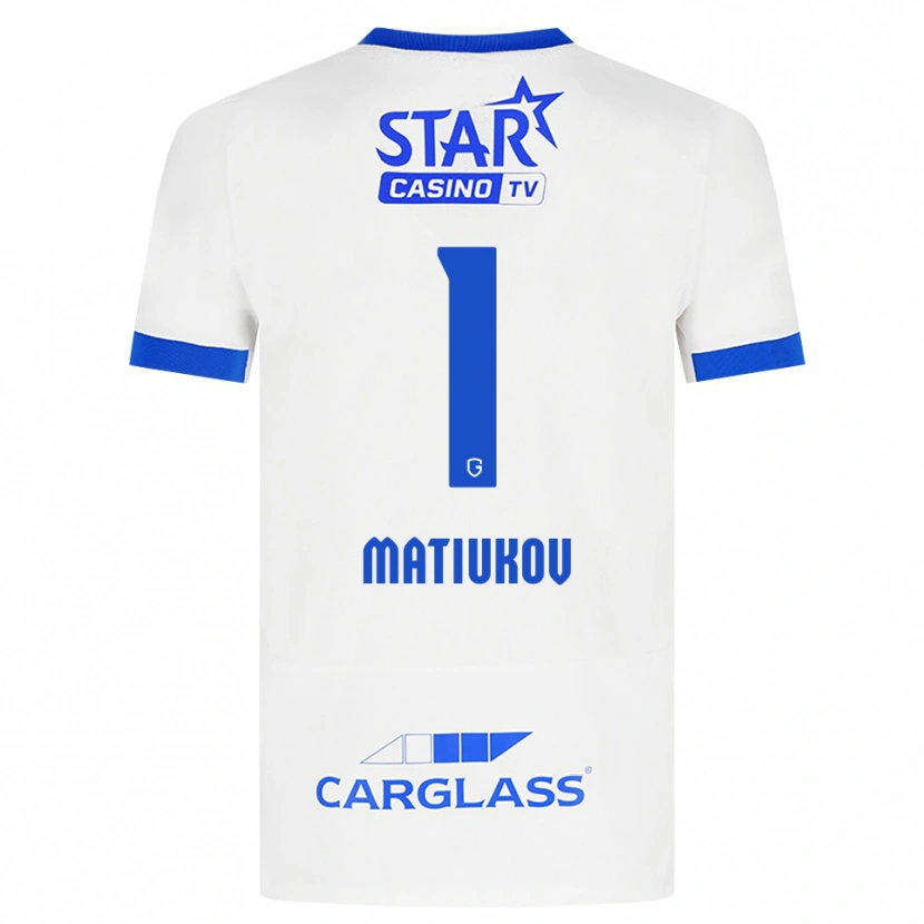 Danxen Kid Platon Matiukov #1 White Blue Away Jersey 2026/27 T-Shirt