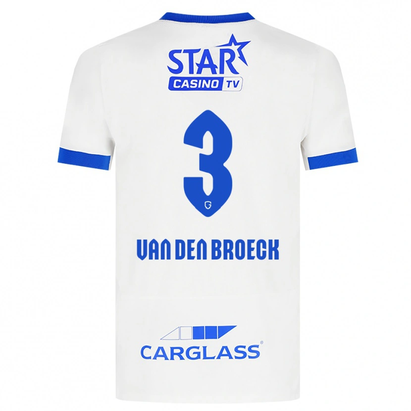 Danxen Kid Kobe Van Den Broeck #3 White Blue Away Jersey 2026/27 T-Shirt