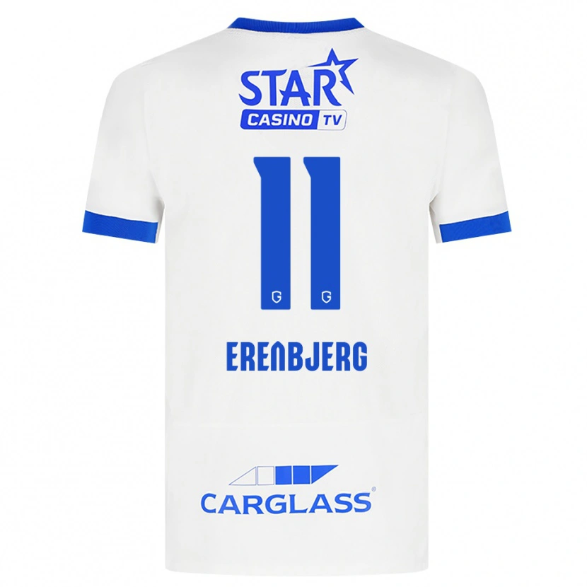 Danxen Kid Jeppe Erenbjerg #11 White Blue Away Jersey 2026/27 T-Shirt