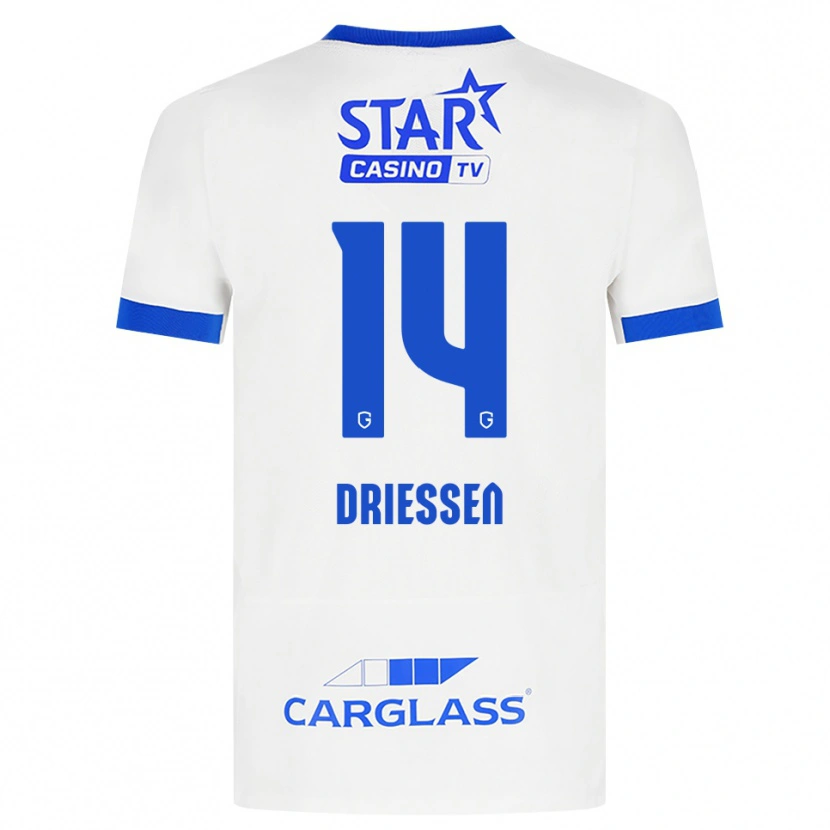 Danxen Kid Jelle Driessen #14 White Blue Away Jersey 2026/27 T-Shirt