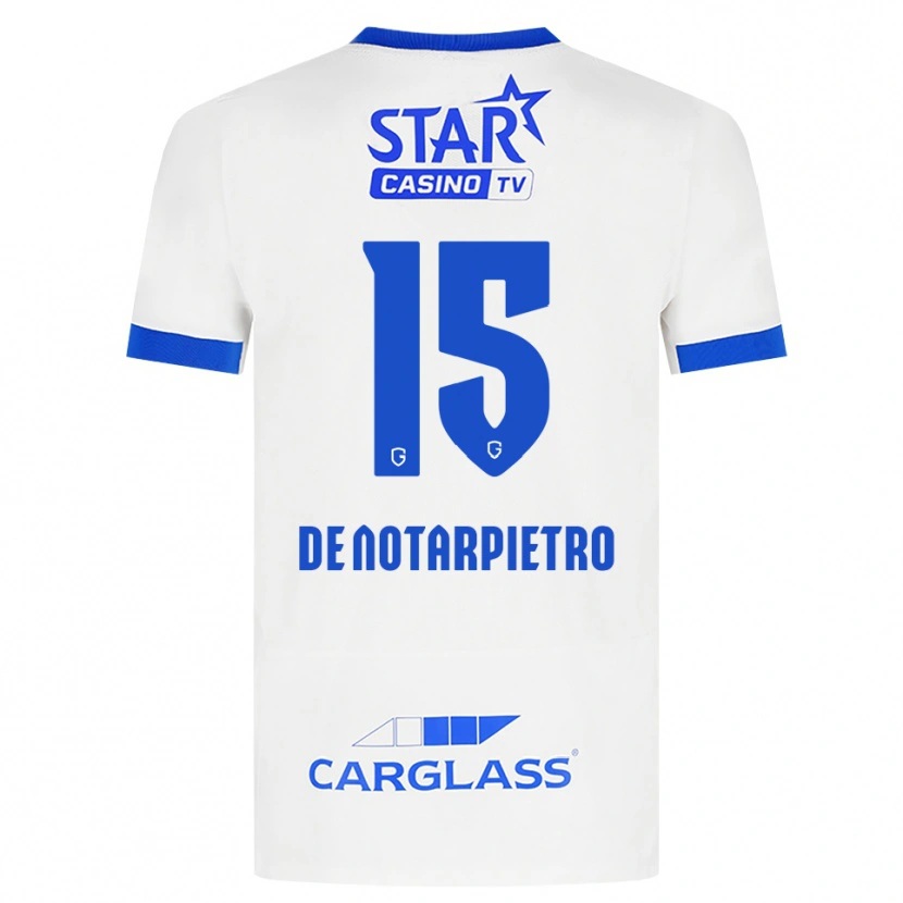 Danxen Kid Matteo De Notarpietro #15 White Blue Away Jersey 2026/27 T-Shirt