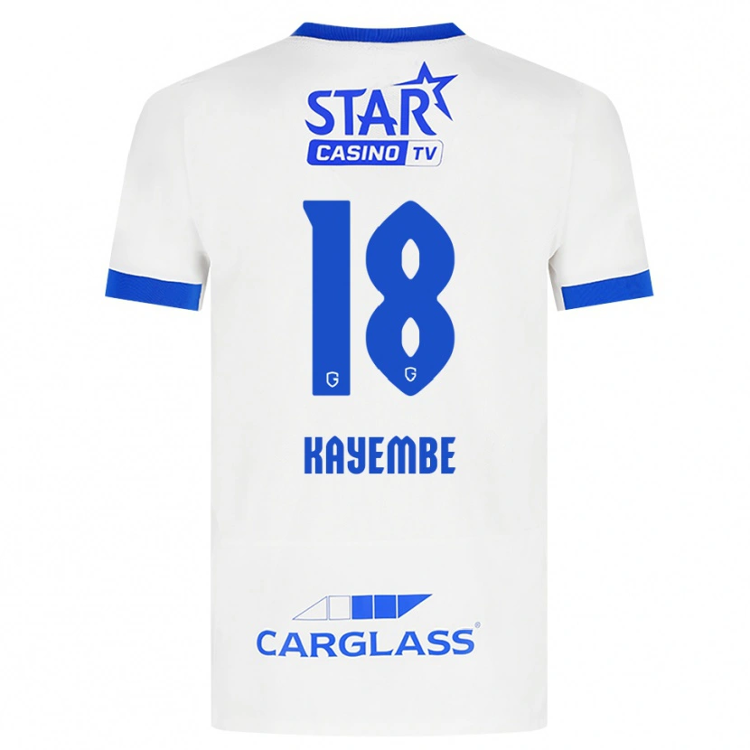 Danxen Kid Joris Kayembe #18 White Blue Away Jersey 2026/27 T-Shirt