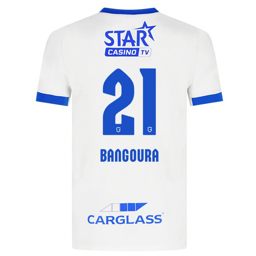 Danxen Kid Ibrahima Sory Bangoura #21 White Blue Away Jersey 2026/27 T-Shirt