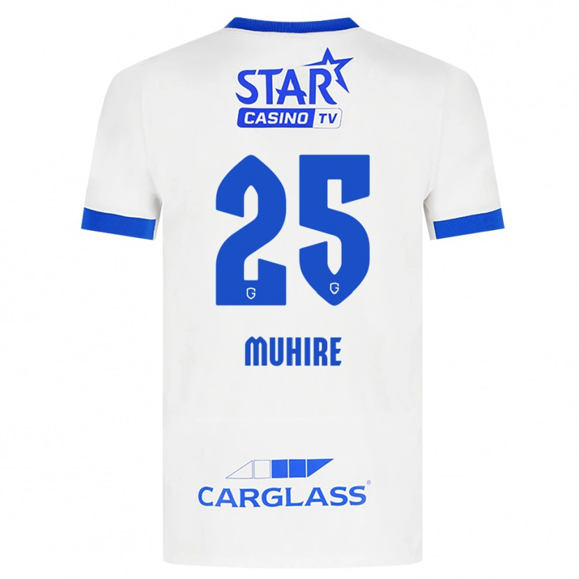 Danxen Kid Ian-Confiance Muhire #25 White Blue Away Jersey 2026/27 T-Shirt