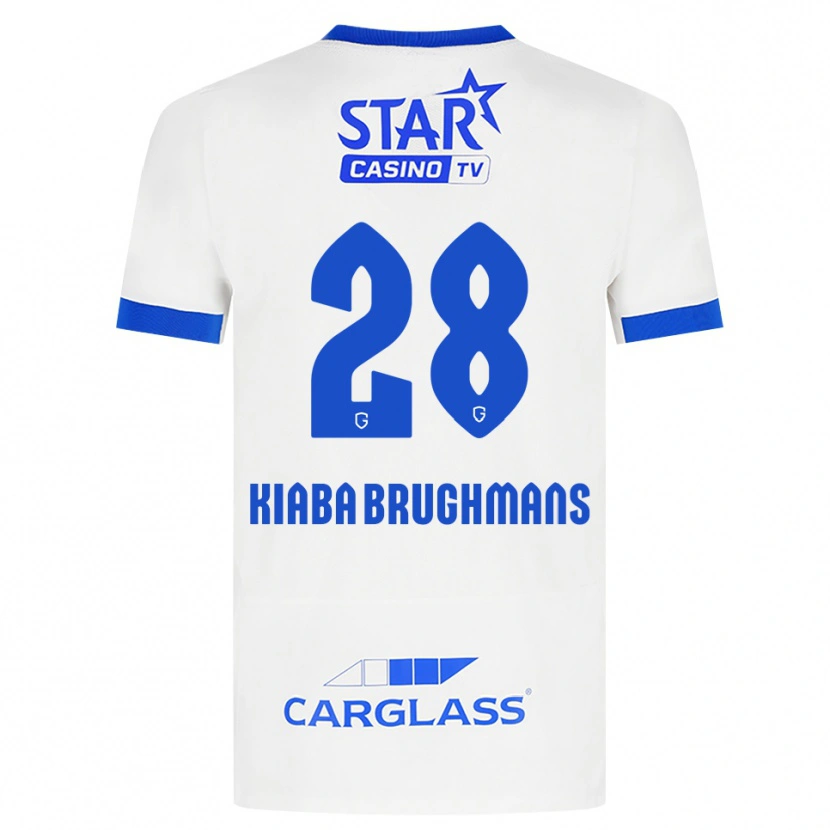 Danxen Kid Lucca Brughmans #28 White Blue Away Jersey 2026/27 T-Shirt