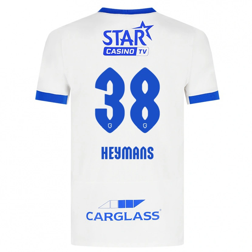 Danxen Kid Daan Heymans #38 White Blue Away Jersey 2026/27 T-Shirt