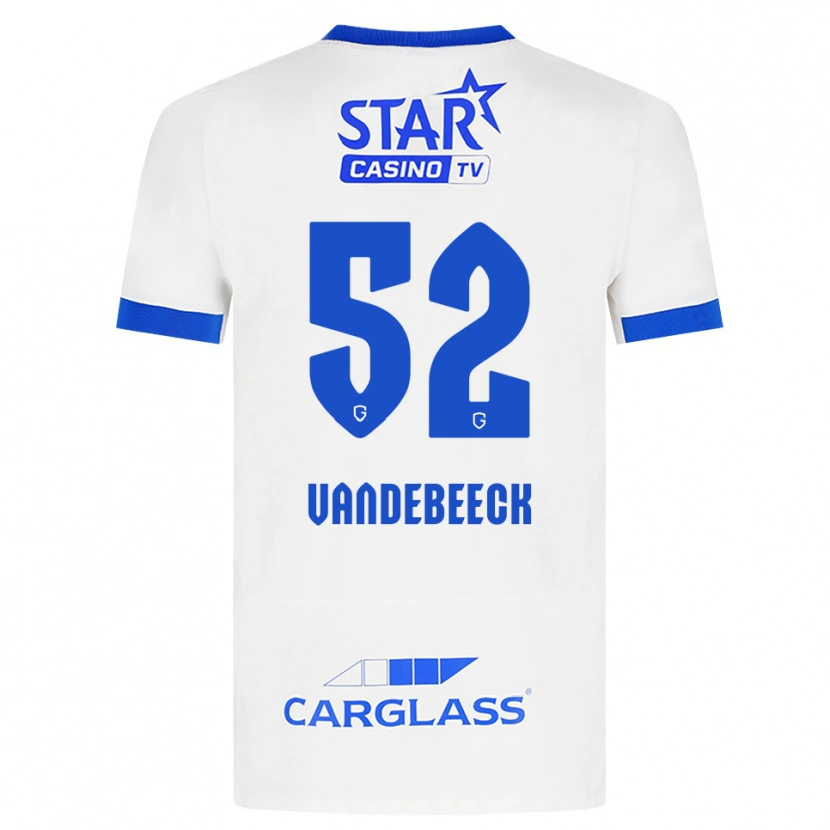 Danxen Kid Emmely Vandebeeck #52 White Blue Away Jersey 2026/27 T-Shirt
