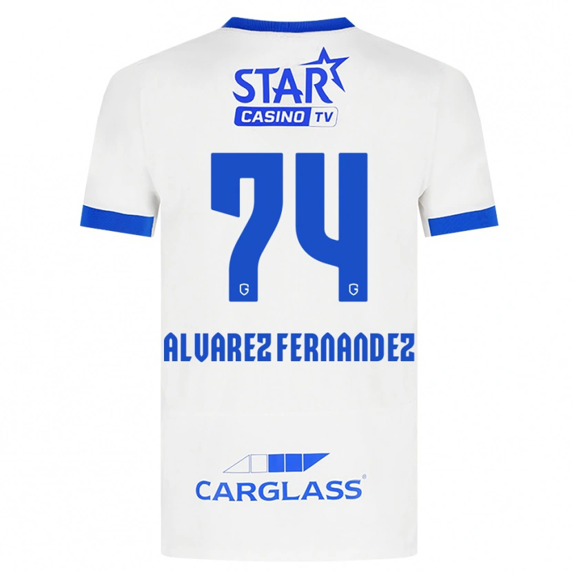 Danxen Kid Loïc Alvarez Fernandez #74 White Blue Away Jersey 2026/27 T-Shirt