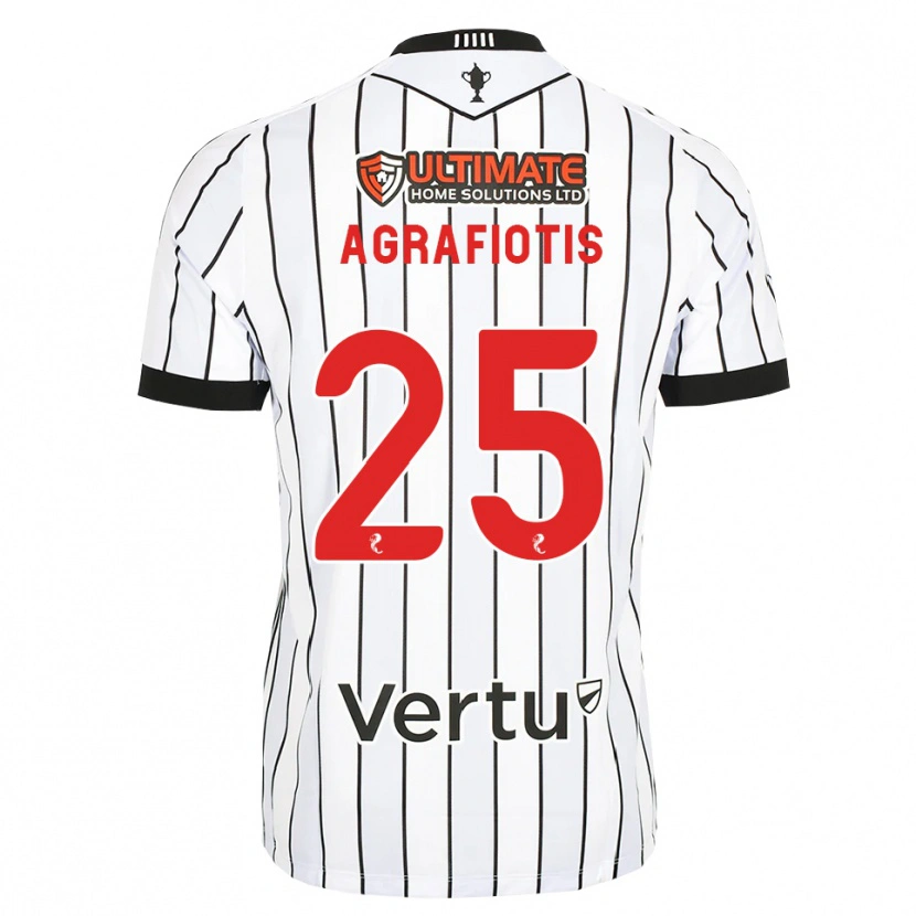 Danxen Kid Nikolas Agrafiotis #25 White Black Red Home Jersey 2026/27 T-Shirt