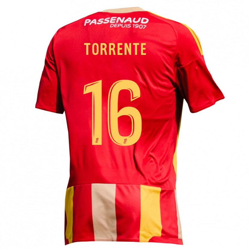 Danxen Kid Raúl Torrente #16 Red Yellow Green Home Jersey 2026/27 T-Shirt