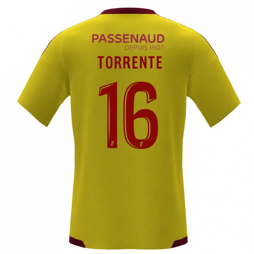 Danxen Kid Raúl Torrente #16 Yellow Red Green Away Jersey 2026/27 T-Shirt