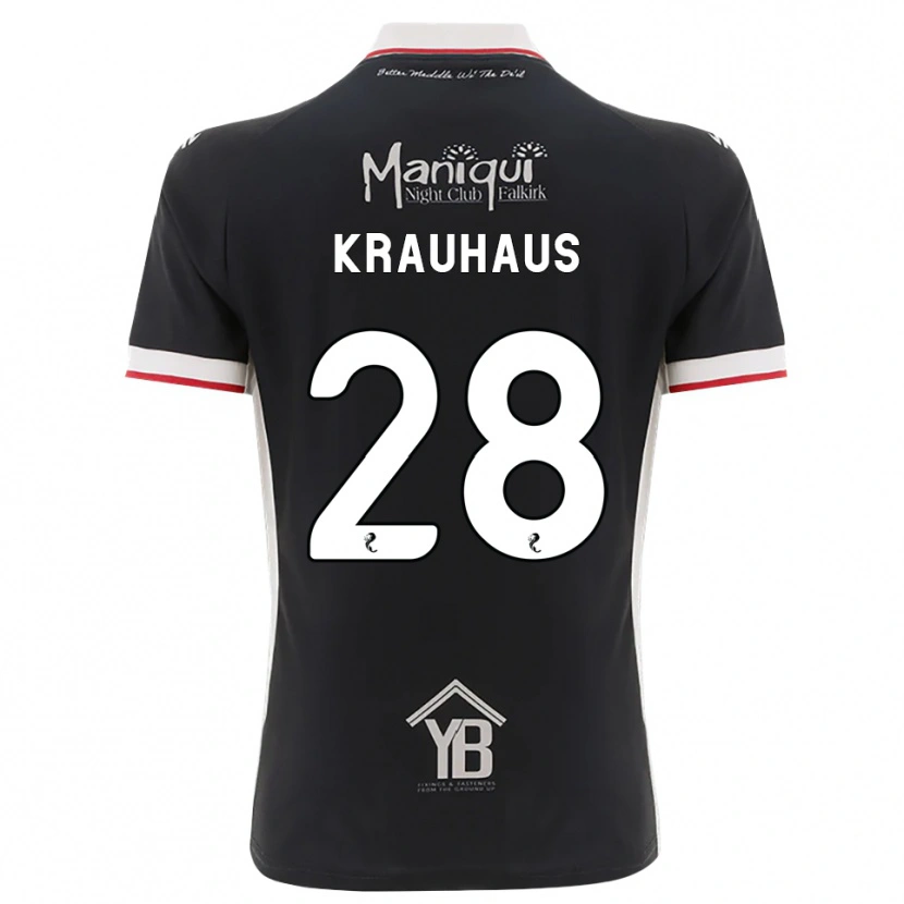 Danxen Men Ben Krauhaus #28 Black White Red Home Jersey 2026/27 T-Shirt