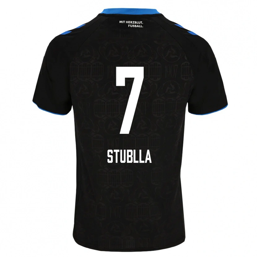 Danxen Men Shkrep Stublla #7 Black White Red Home Jersey 2026/27 T-Shirt