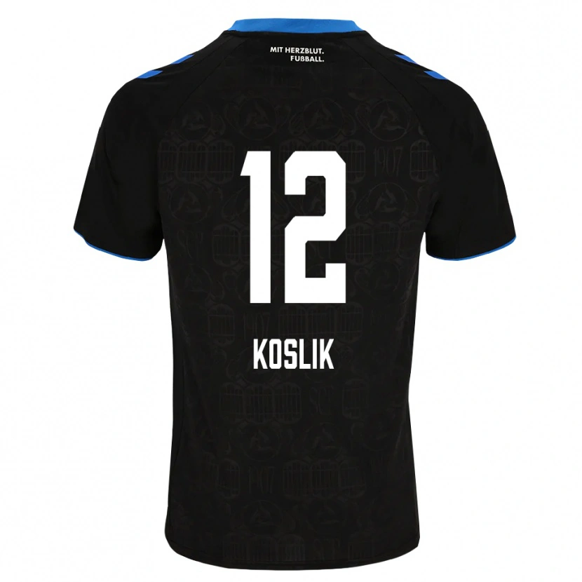 Danxen Men Michel Koslik #12 Black White Red Home Jersey 2026/27 T-Shirt