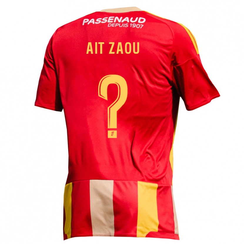 Danxen Men Yassir Ait Zaou #0 Red Yellow Green Home Jersey 2026/27 T-Shirt