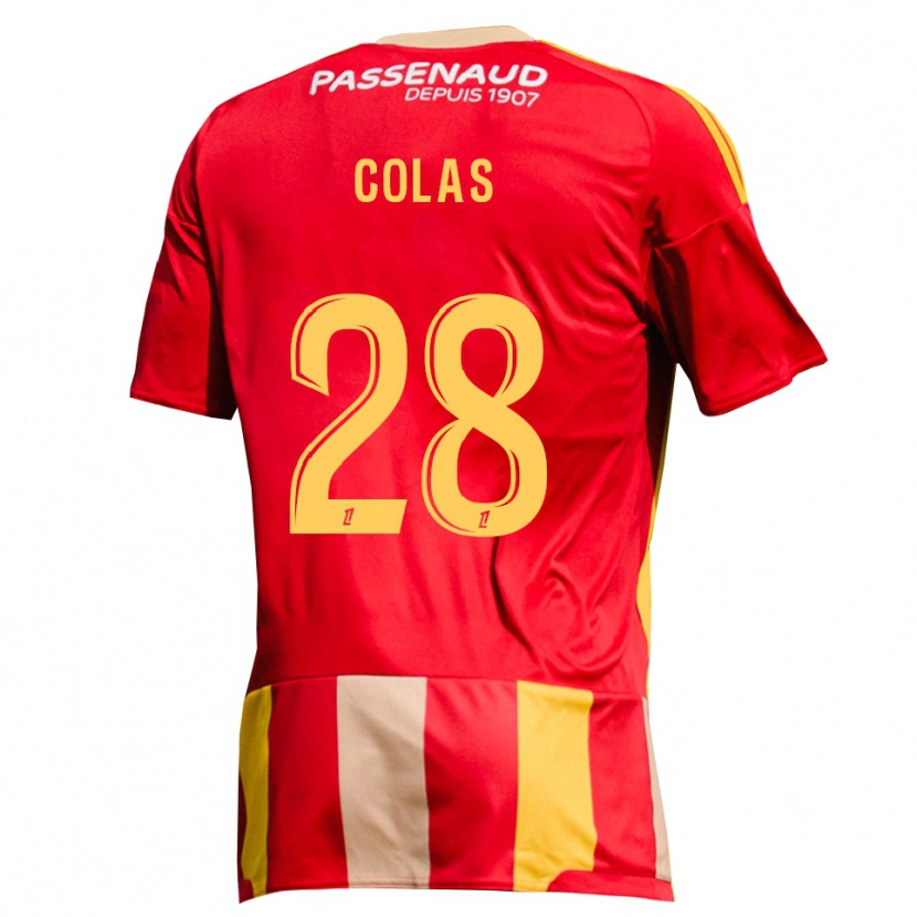 Danxen Men Erwan Colas #28 Red Yellow Green Home Jersey 2026/27 T-Shirt