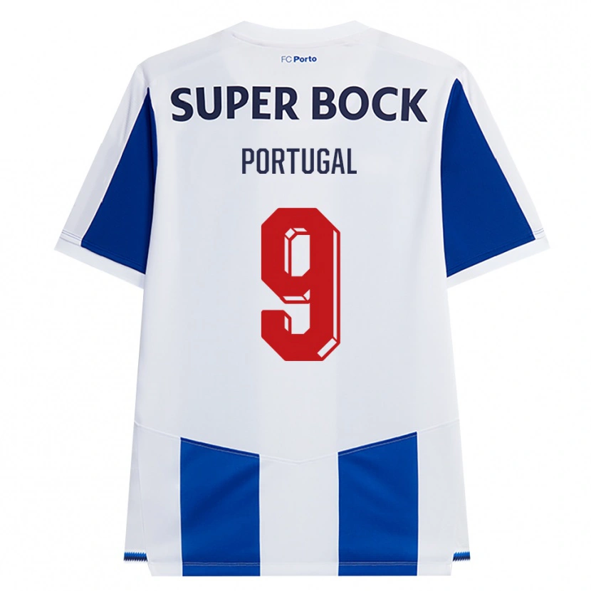 Danxen Men Tiago Portugal #9 Blue White Red Home Jersey 2026/27 T-Shirt