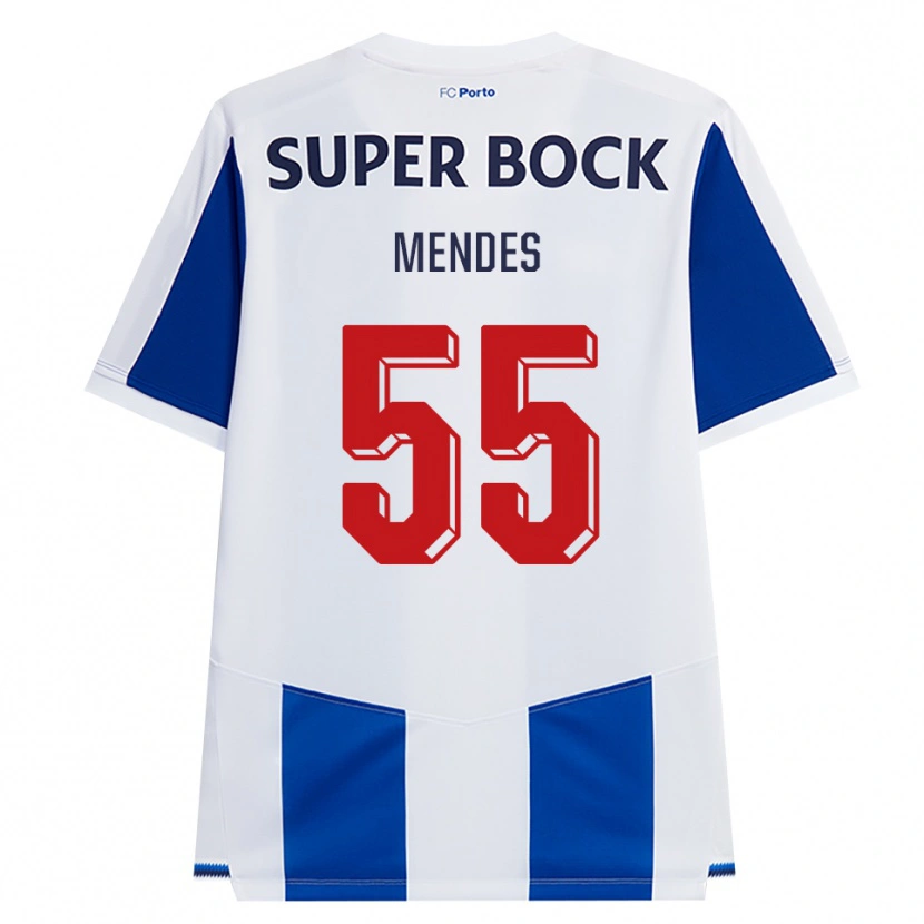 Danxen Men Joao Mendes #55 Blue White Red Home Jersey 2026/27 T-Shirt