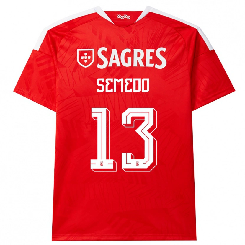 Danxen Men Benjamim Semedo #13 Red White Yellow Home Jersey 2026/27 T-Shirt