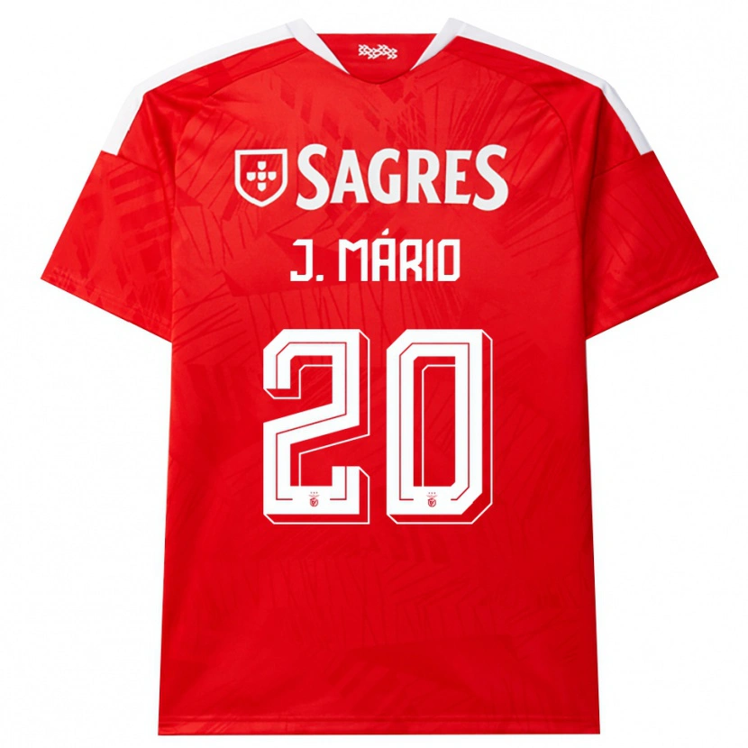 Danxen Men Joao Mario #20 Red White Yellow Home Jersey 2026/27 T-Shirt