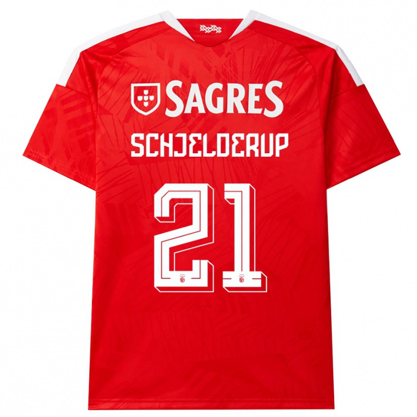 Danxen Men Andreas Schjelderup #21 Red White Yellow Home Jersey 2026/27 T-Shirt