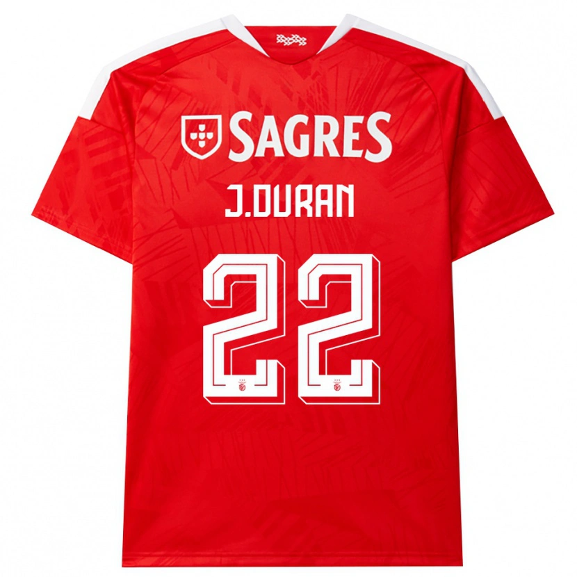 Danxen Men Jhon Durán #22 Red White Yellow Home Jersey 2026/27 T-Shirt