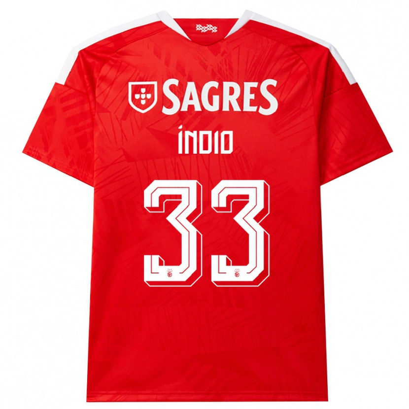 Danxen Men Gabriel Índio #33 Red White Yellow Home Jersey 2026/27 T-Shirt
