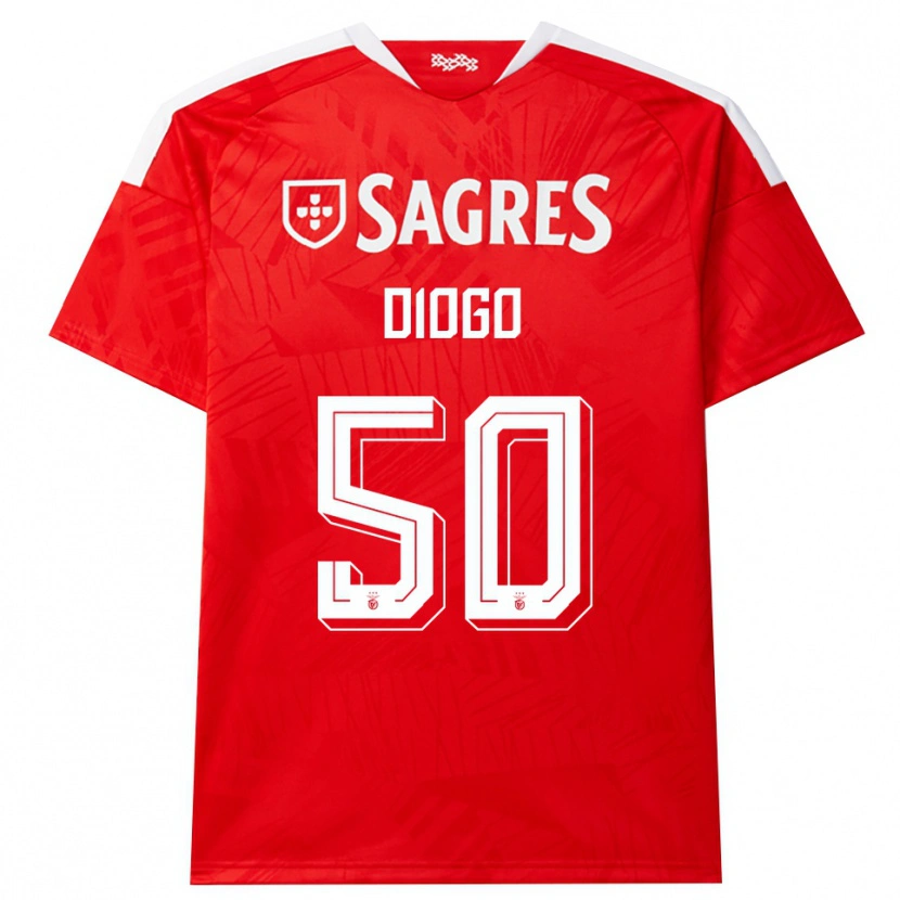 Danxen Men Diogo Ferreira #50 Red White Yellow Home Jersey 2026/27 T-Shirt