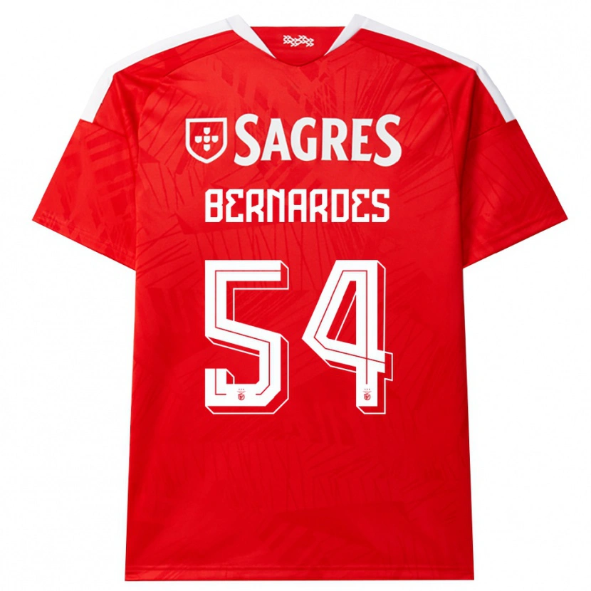 Danxen Men Francisco Bernardes De Freitas Neto #54 Red White Yellow Home Jersey 2026/27 T-Shirt