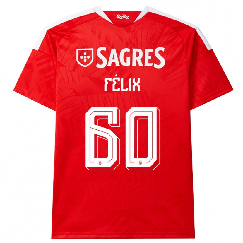Danxen Men Nuno Félix #60 Red White Yellow Home Jersey 2026/27 T-Shirt