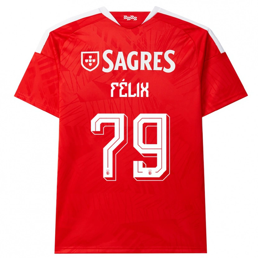 Danxen Men Hugo Félix #79 Red White Yellow Home Jersey 2026/27 T-Shirt