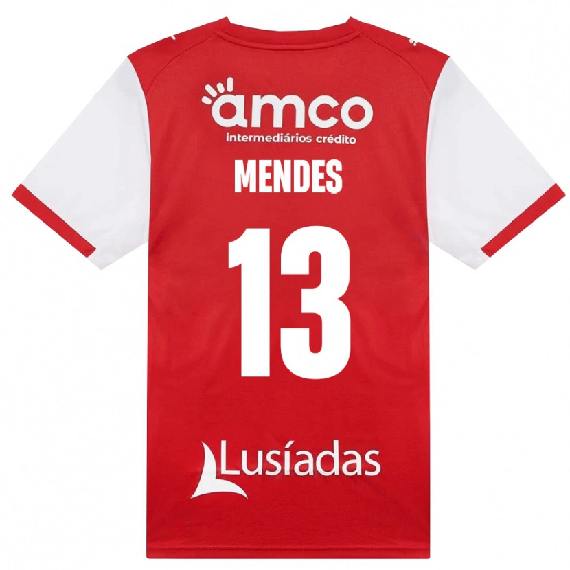 Danxen Men Emmanuel Mendes #13 White Red Black Home Jersey 2026/27 T-Shirt