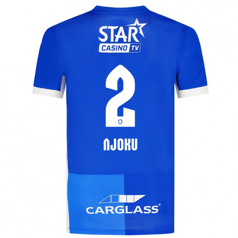 Danxen Men Junior Njoku #2 Medium Blue Royal Blue White Home Jersey 2026/27 T-Shirt