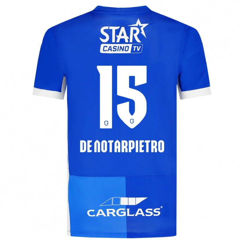 Danxen Men Matteo De Notarpietro #15 Medium Blue Royal Blue White Home Jersey 2026/27 T-Shirt